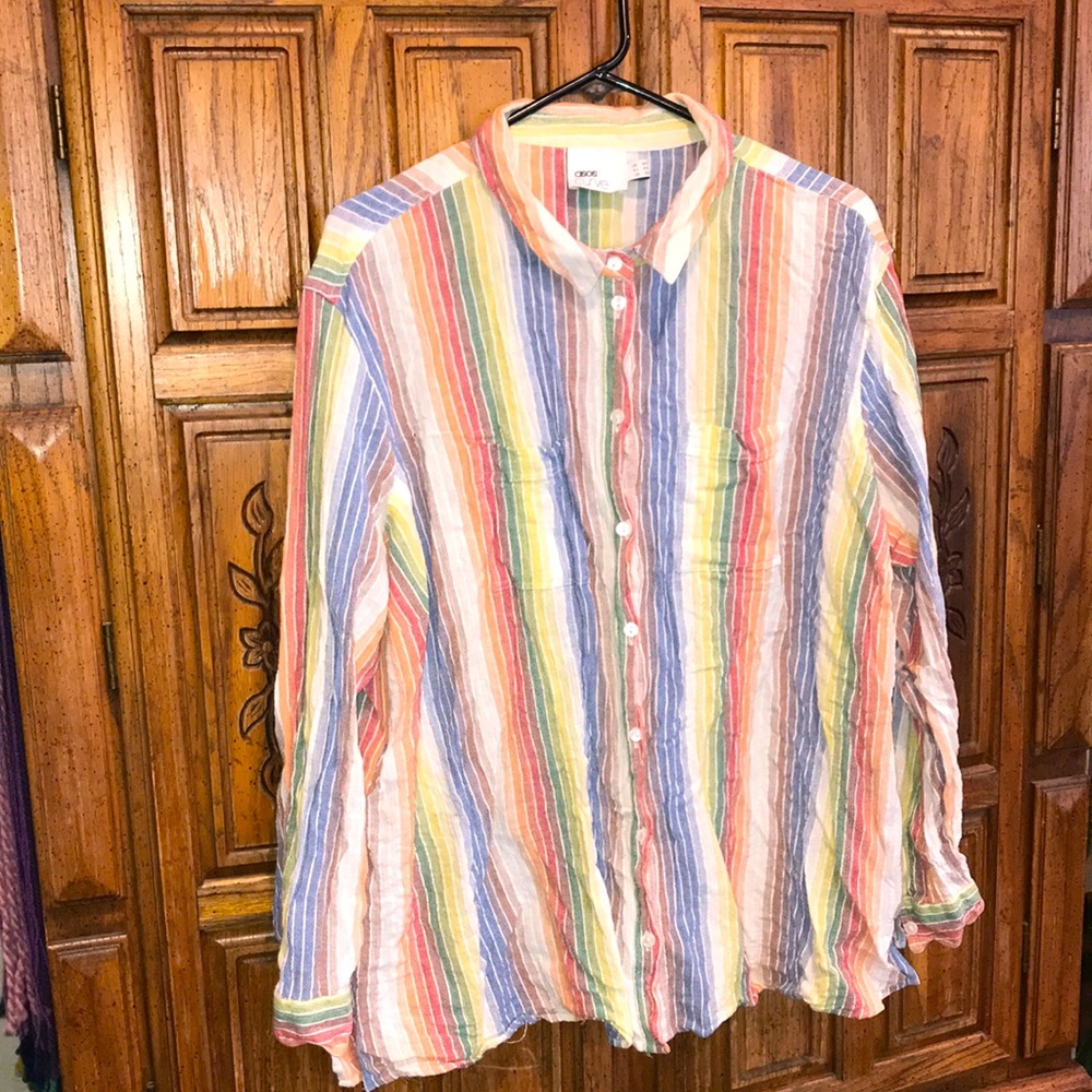 Asos Rainbow Button Up